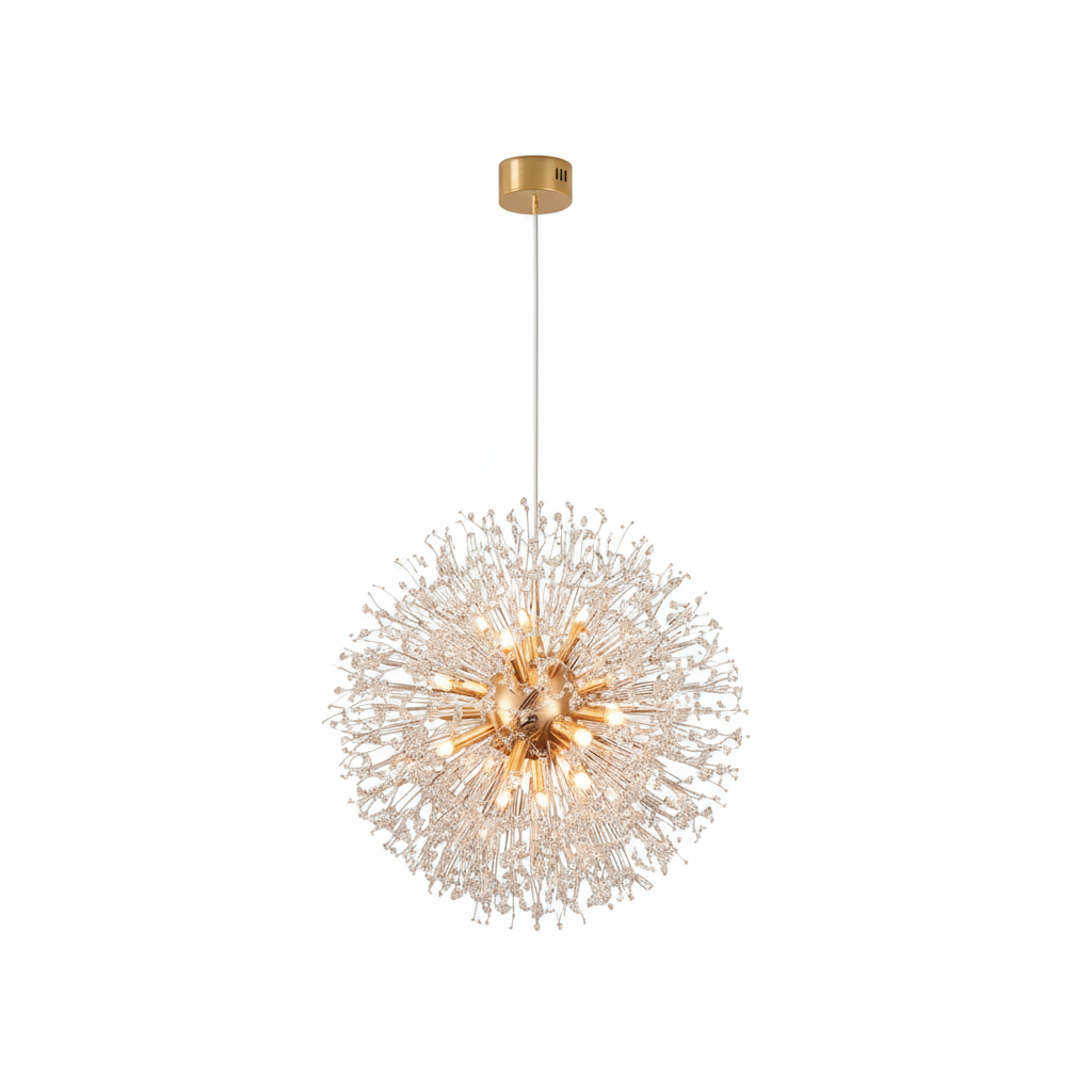 Dandelion Crystal Pendant Light | G9 | 60cm Sphere