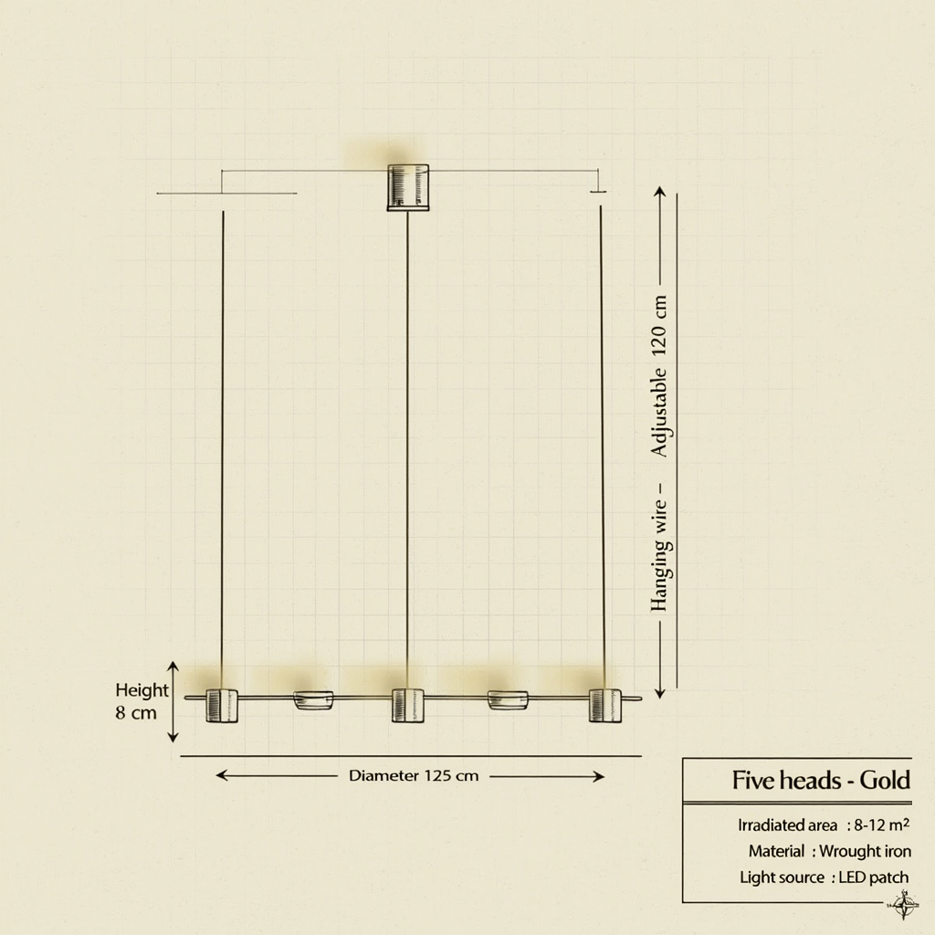 Gold Linear LED Pendant Light | Lunalight