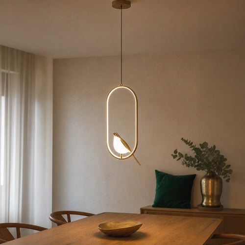 Gold Bird LED Pendant Light Adjustable Wire