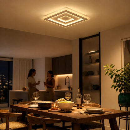 White Square LED Ceiling Light